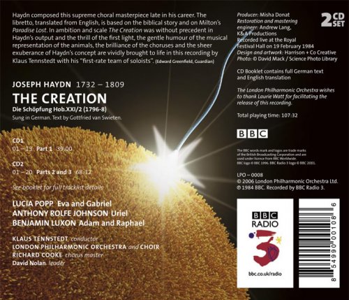 Anthony Rolfe Johnson, Benjamin Luxon, London Philharmonic Orchestra, Lucia Popp, Klaus Tennstedt - Haydn: The Creation (2006)