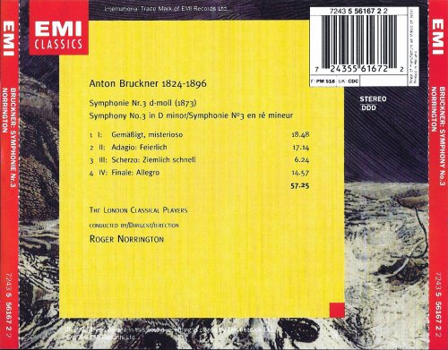 The London Classical Players, Roger Norrington - Bruckner: Symphony No. 3 (1996)