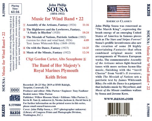 The Band of Her Majesty's Royal Marines, Keith Brion - Sousa: Music for Wind Band, Vol. 22 (2022) [Hi-Res]