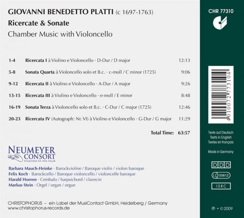 Neumeyer Consort - Platti: Ricercate & Sonate (2010)