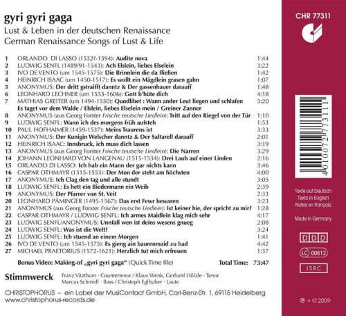 Stimmwerck - Gyri gyri gaga (German Renaissance Songs of Lust & Life) (2009)