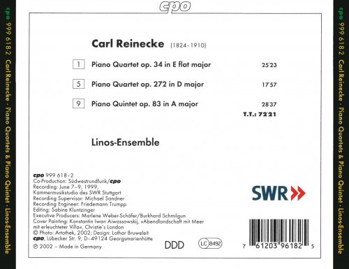 Linos Ensemble - Reinecke: Piano Quartets & Piano Quintet (2002)