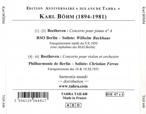 Karl Bohm - Beethoven: Piano Concerto.4, Op. 58 & 61 (2002)