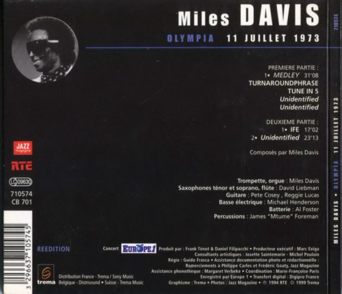Miles Davis - Olympia 11 Juillet 1973 (1999)