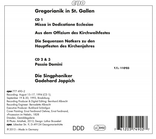 Die Singphoniker, Godehard Joppich - Die Singphoniker: Gregorianischer Choral aus St. Gallen (2013)