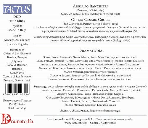 Dramatodía - Banchieri: Festino nella sera del giovedì grasso, Op. 18 (2022)