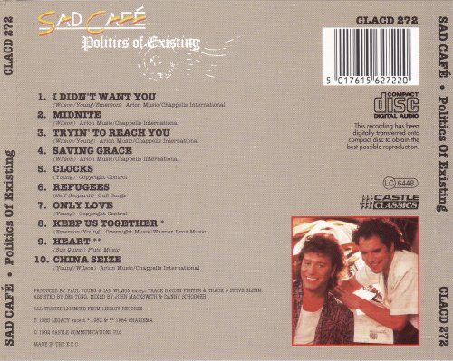 Sad Cafe - Politics Of Existing (1985) [1992]