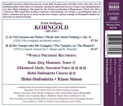 Holst Sinfonietta & Klaus Simon - Korngold: Complete Incidental Music (2022) [Hi-Res]