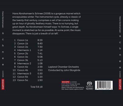 Lapland Chamber Orchestra, John Storgårds - Abrahamsen: Schnee (2022) [Hi-Res]