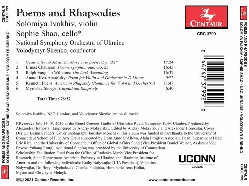 Volodymyr Sirenko, National Symphony Orchestra of Ukraine, Sophie Shao, Solomiya Ivakhiv - Saint-Saëns, Chausson & Others: Poems & Rhapsodies (2022) [Hi-Res]