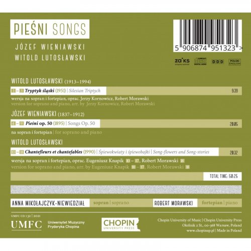 Anna Mikołajczyk-Niewiedział, Robert Morawski - Józef Wieniawski, Witold Lutosławski: Songs (2022) [Hi-Res]