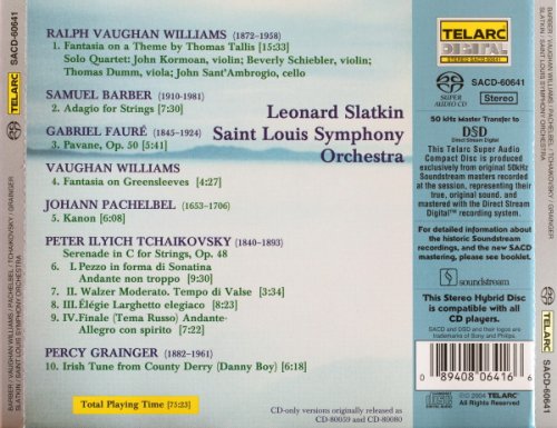 Leonard Slatkin - Barber, Vaughan Williams, Pachelbel, Tchaikovsky, Grainger (1981, 1982) [2004 SACD]