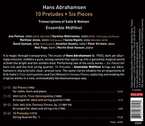 Ensemble MidtVest - Abrahamsen: String Quartet No. 1 "10 Preludes" & 6 Pieces for Horn Trio (2017) [Hi-Res]