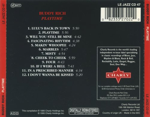 Buddy Rich - Playtime (1960) [1995]