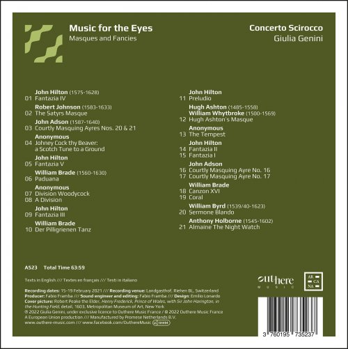 Concerto Scirocco & Giulia Genini - Music for the Eyes. Masques and Fancies (2022) [Hi-Res]