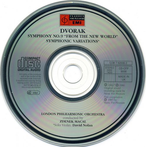 London Philharmonic Orchestra, Zdenek Macal - Dvorak: Symphony No.9 "From The New World", Symphonic Variations (1987)
