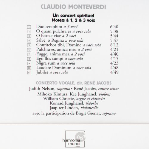 Concerto Vocale, Rene Jacobs - Monteverdi: Un concert spirituel (2000)