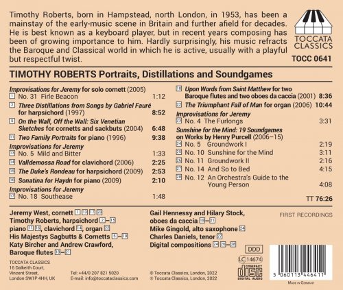 Jeremy West, Timothy Roberts, Katy Bircher, Andrew Crawford, Gail Hennessy, Hilary Stock, Mike Gingold, Charles Daniels - Timothy Roberts: Portraits, Distillations & Soundgames (2022) [Hi-Res]