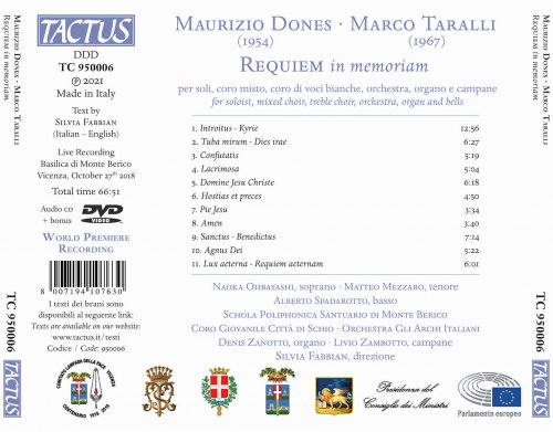 Schola Poliphonica Santuario di Monte Berico, Coro Giovanile Città di Schio, Orchestra Gli Archi Italiani, Silvia Fabbian - Dones & Taralli: Requiem in memoriam (Live) (2022) [Hi-Res]