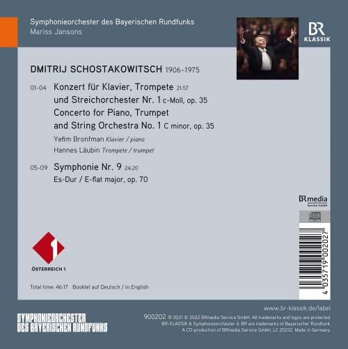 Yefim Bronfman, Hannes Läubin, Bavarian Radio Symphony Orchestra, Mariss Jansons - Shostakovich: Orchestral Works (Live) (2022) [Hi-Res]