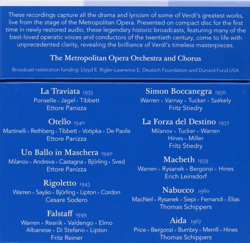 VA - Giuseppe Verdi: Verdi At The Met (Legendary Performances From The Metropolitan Opera) (2013) [20CD]