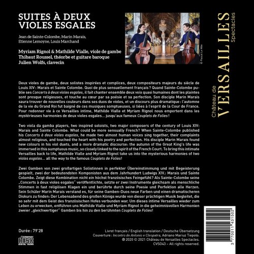 Myriam Rignol, Mathilde Vialle - Sainte-Colombe & Marin Marais: A Deux Violes Esgales (2021) [Hi-Res]