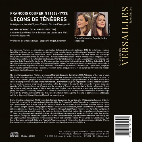 Sophie Junker, Orchestre de l'Opéra Royal, Stéphane Fuget, Florie Valiquette - Couperin: Leçons de Ténèbres (2021) [Hi-Res]