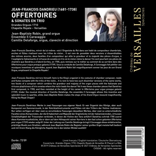 Jean-Baptiste Robin, Ensemble Il Caravaggio, Camille Delaforge - Dandrieu: Offertoires & Sonates En Trio (2021) [Hi-Res]