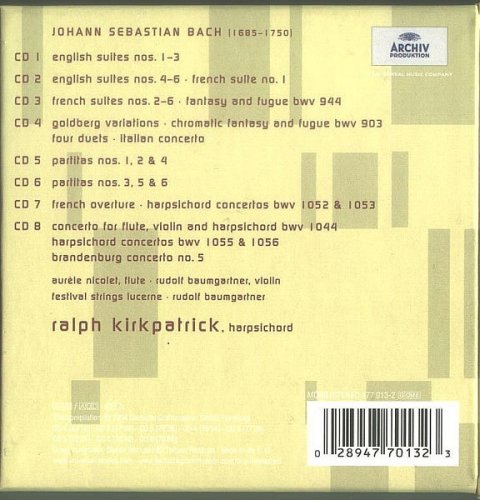 Ralph Kirkpatrick - The Complete 1950s Bach Recordings (2004) [8CD Box Set]