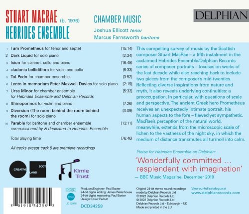 Hebrides Ensemble - Ursa Minor: Chamber Music by Stuart Macrae (2022) [Hi-Res]