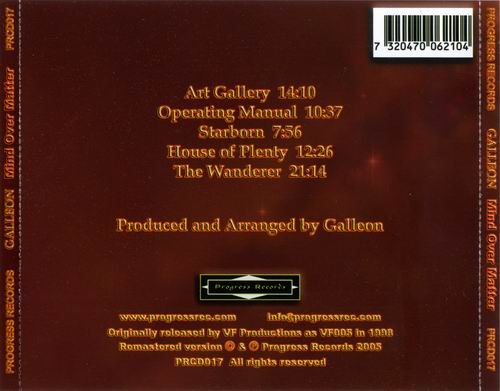 Galleon - Mind Over Matter (1998)