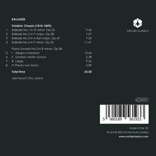Jae-Hyuck Cho - Chopin: Ballades (2022) [Hi-Res]