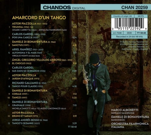 Marco Albonetti, Daniele Di Bonaventura, Orchestra Filarmonica Italiana - Amarcord d'un Tango (2022) [Hi-Res]