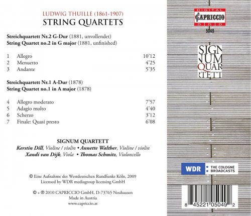 Signum Quartett - Ludwig Thuille: String Quartets Nos. 1 & 2 (2010)