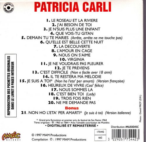 Patricia Carli ‎- La Collection Sixties Des EP's Francais (2007)