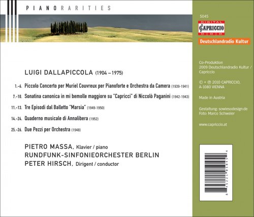 Pietro Massa, Rundfunk-Sinfonieorchester Berlin, Peter Hirsch - Dallipiccola: Compositions for Piano (2010)