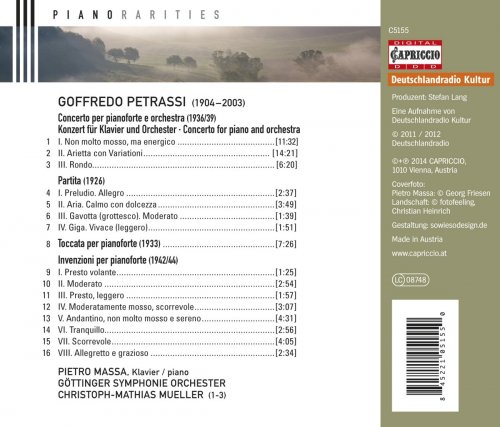Pietro Massa, Göttinger Symphonie Orchester, Christoph-Mathias Mueller - Petrassi: Piano Concerto, Partita, Toccata & Invenzioni (2014)