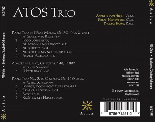 Atos Trio - Beethoven & Schumann: Piano Trios (2009)