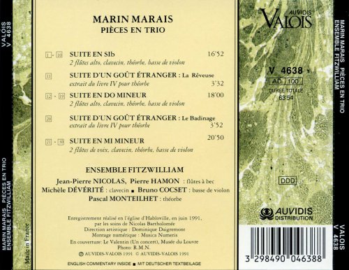 Ensemble Fitzwilliam - Marais: Pieces en Trio (1991)