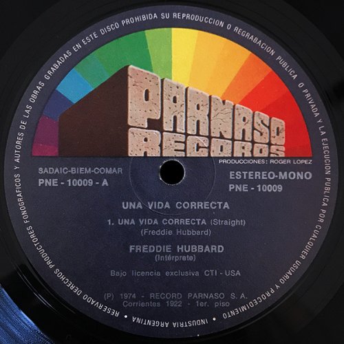 Freddie Hubbard - Una Vida Correcta / Straight Life (1974) LP