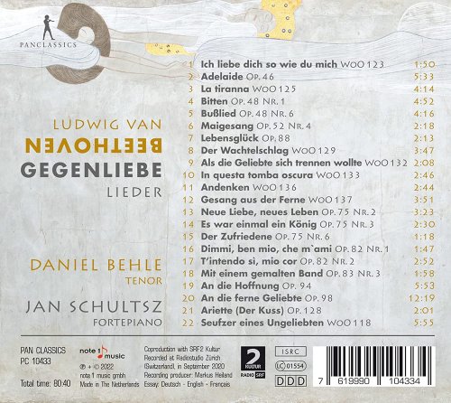 Daniel Behle & Jan Schultsz - Beethoven: Gegenliebe Lieder (2022) [Hi-Res]