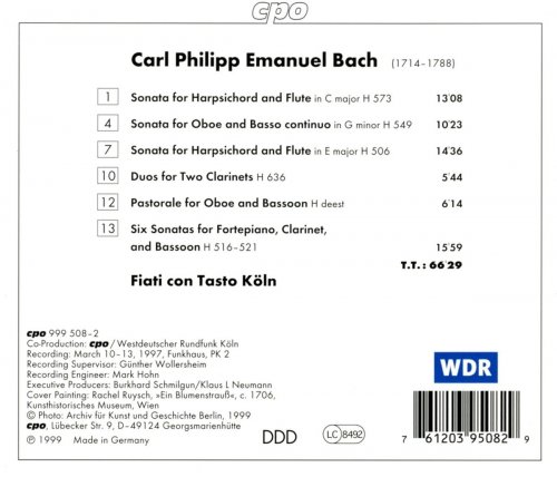 Fiati con Tasto - C.P.E. Bach: Wind Chamber Music (1999)