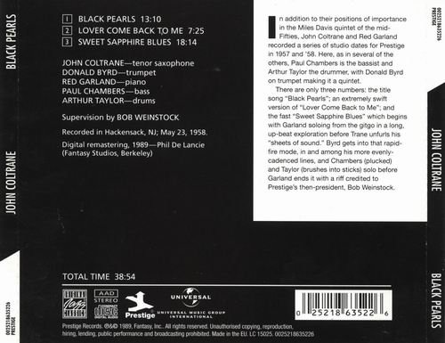 John Coltrane - Black Pearls (1958) 320 kbps+CD Rip