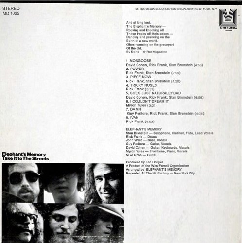 Elephant's Memory - Take It To The Streets (1970)