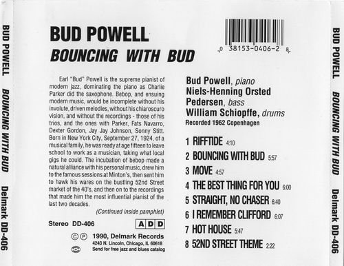 Bud Powell - Bouncing With Bud (1990) 320 kbps+CD Rip