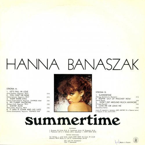 Hanna Banaszak - Summertime (1980) LP