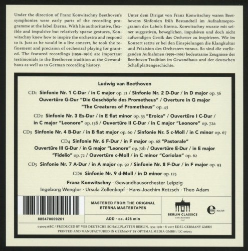 Gewandhausorchester Leipzig, Franz Konwitschny - Beethoven: Complete Symphonies (2017) [Hi-Res]