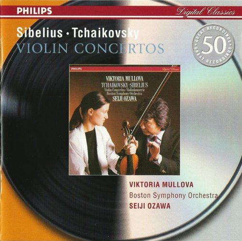 Viktoria Mullova, Boston Symphony Orchestra, Seiji Ozawa - Tchaikovsky, Sibelius: Violin Concertos (1986) CD-Rip