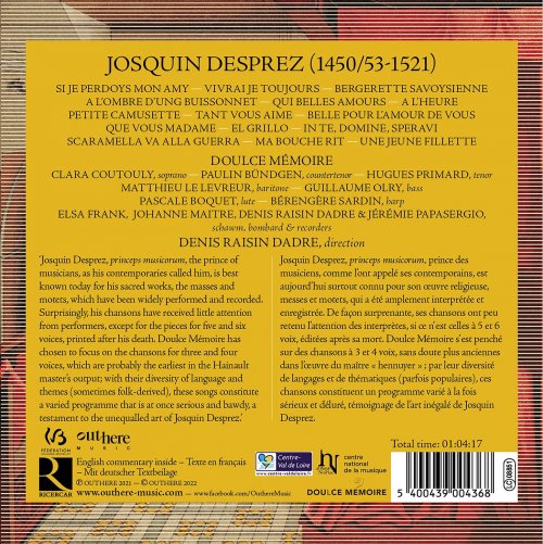 Doulce Mémoire & Denis Raisin Dadre - Desprez: Tant vous aime (2022) [Hi-Res]