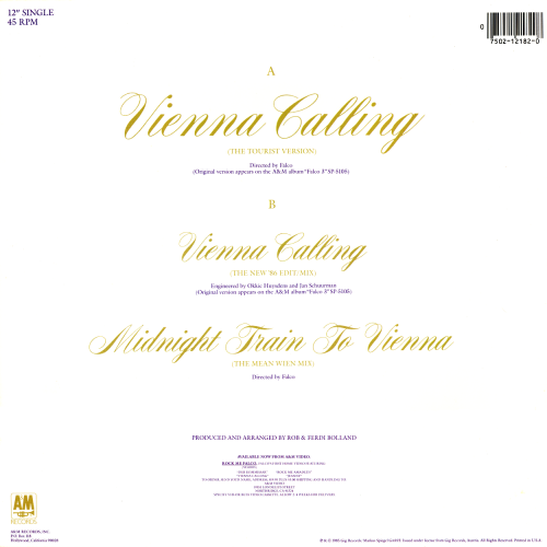 Falco - Vienna Calling (US 12") (1985)